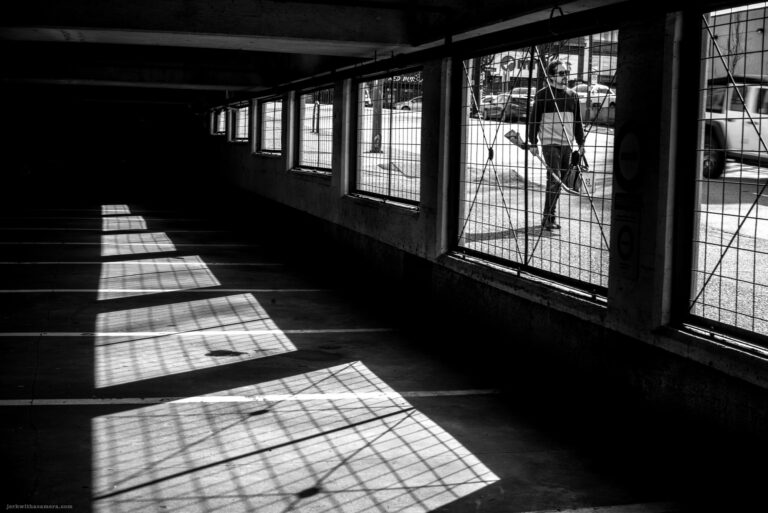 Shadows in a garage off of Commercial Drive