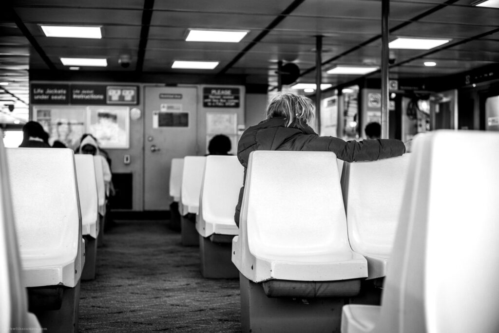 SeaBus interior with passengers sitting