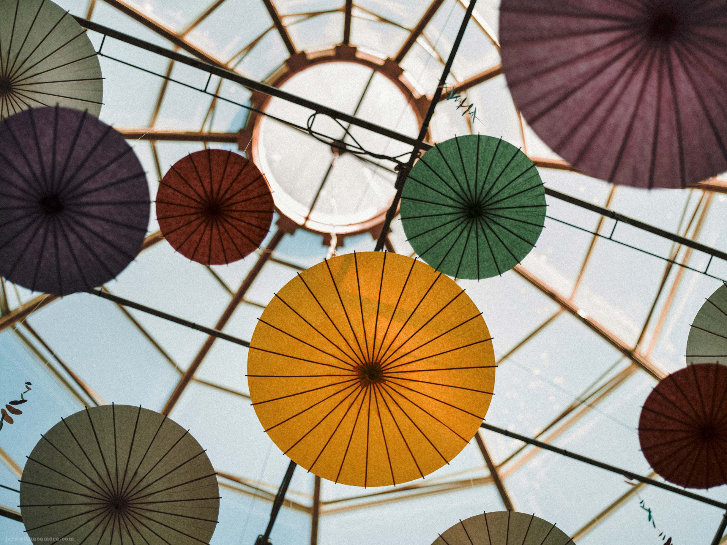 Umbrellas at the quay